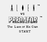 Alien vs Predator - The Last of His Clan Title Screen